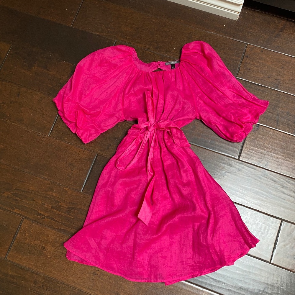 Ramie open back Mini dress